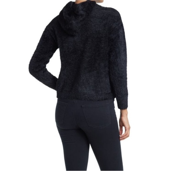 Devotion by CYRUS Eyelash Knit Hooded Long-sleeve Black Sweater, Size S, NWT - Picture 2 of 11